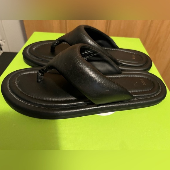 Mango Leather Sandals with Straps - Picture 5 of 10